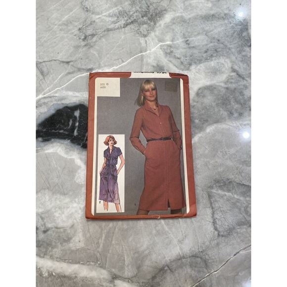 Simplicity Vintage Uncut Misses Pullover Dress Size 10 Pattern No 9742 - Picture 1 of 8